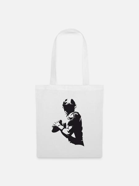 Football Quarterback - Geschenk - Stoffbeutel - Weiß