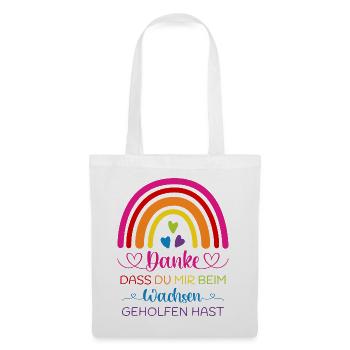 Kita Danke dass Du mir beim Wachsen geholfen hast - Stoffbeutel - Weiß - Vorne