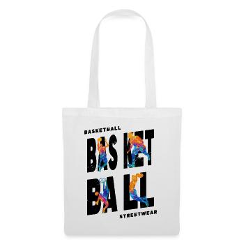 Basketball Basketballspieler Spieler Vintage Bunt - Stoffbeutel - Weiß - Vorne