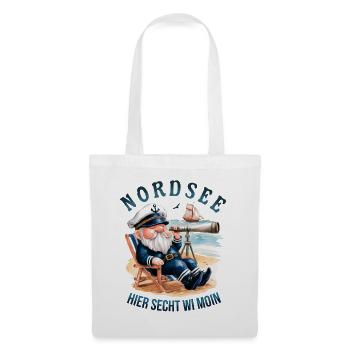 Ici, nous disons MOIN - Mer du Nord - Sac en tissu - blanc - Devant