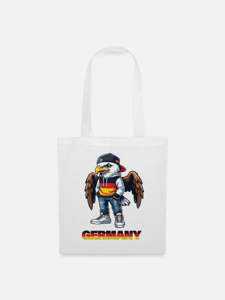 Cooles Deutschland Germany Adler Fan Shirt Fußball - Stoffbeutel - Weiß