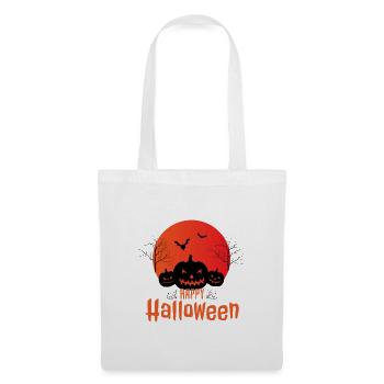 Frohes Halloween, Schatten bei Sonnenuntergang und gruselige Freude - Stoffbeutel - Weiß - Vorne