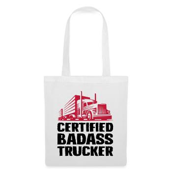 Certifié camionneur dur à cuire - Sac en tissu - blanc - Devant
