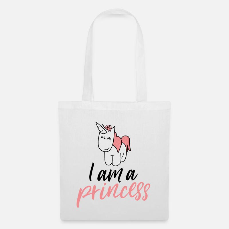 I am a princess Prinzessin - Stoffbeutel - Weiß
