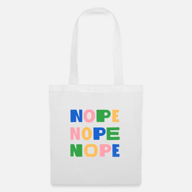 Nope nope nope - Stoffbeutel - Weiß