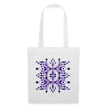 Réseau Violet Symétrie Mandala - Sac en tissu - blanc - Devant