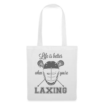 Life is better when you finish're laxing - Tote Bag - white - Front