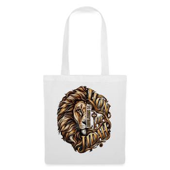 Lion of Judah Jesus Christliches Motiv Offenbarung - Stoffbeutel - Weiß - Vorne