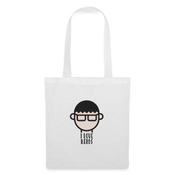 J'adore les nerds / freaks, les informaticiens, les informaticiens - Sac en tissu - blanc - Devant