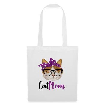 Maman de chat / maman de chats - Sac en tissu - blanc - Devant