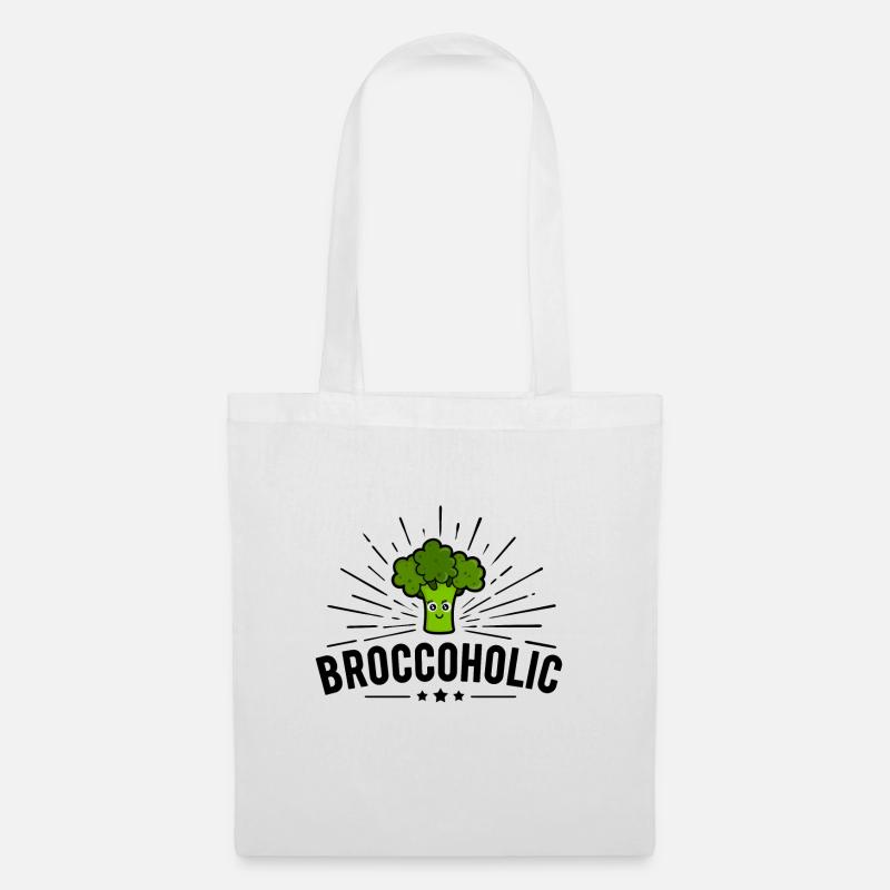 Vegetarier Vegan - Broccoholic - Stoffbeutel - Weiß