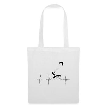 Kitesurf EKG Heartbeat Heartbeat - Sac en tissu - blanc - Devant