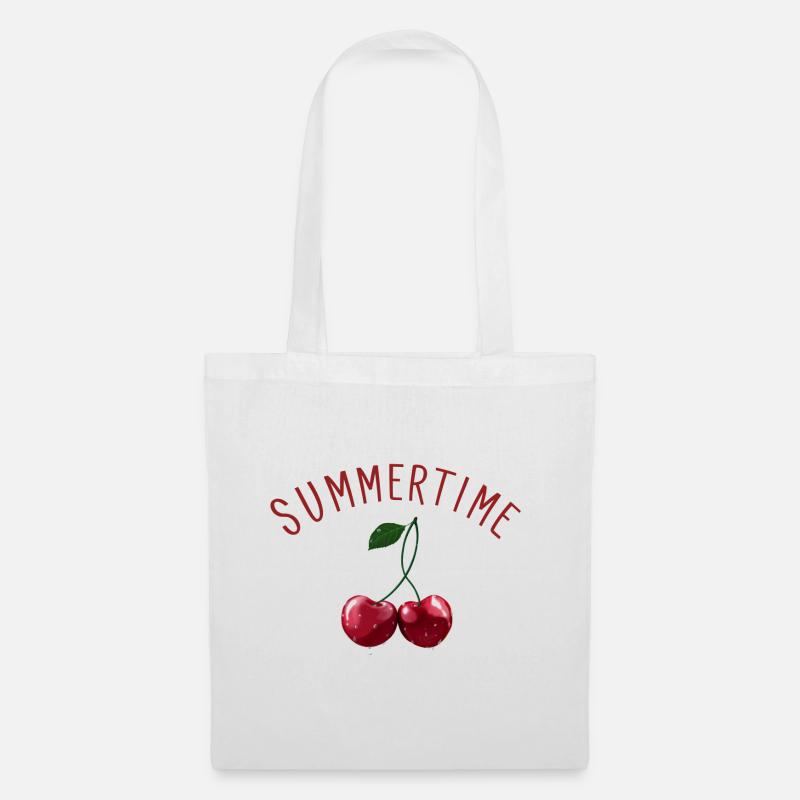 Kirschen - Cherries Summertime - Stoffbeutel - Weiß