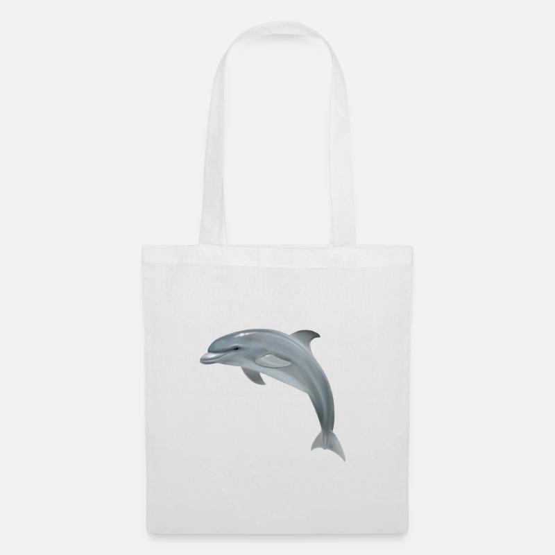 Doux dauphin - Sac en tissu - blanc