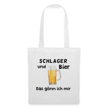 Schlager und Bier - Das gönn ich mir - Stoffbeutel - Weiß - Vorne