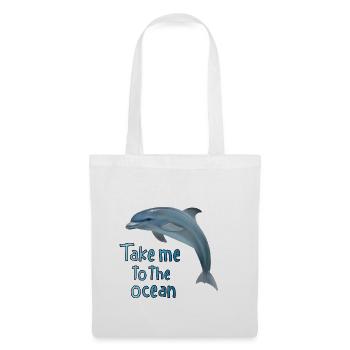 Dolphin - emmène-moi à la mer - Sac en tissu - blanc - Devant