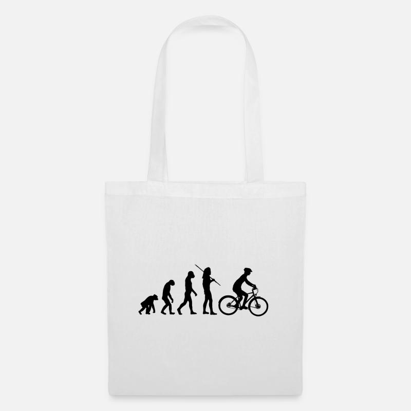 Evolution - Fahrrad - Stoffbeutel - Weiß