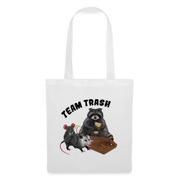Racoon Opossum Mouse - Corbeille d'équipe - Sac en tissu - blanc - Devant