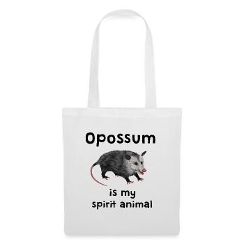 Opossum est mon animal spirituel - Sac en tissu - blanc - Devant