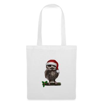 Hibou grand-duc de Noël - Bored - Sac en tissu - blanc - Devant