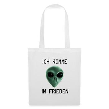 Alien - Ich komme in Frieden - Stoffbeutel - Weiß - Vorne