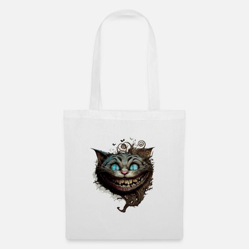 Cheshire-Katze - Stoffbeutel - Weiß