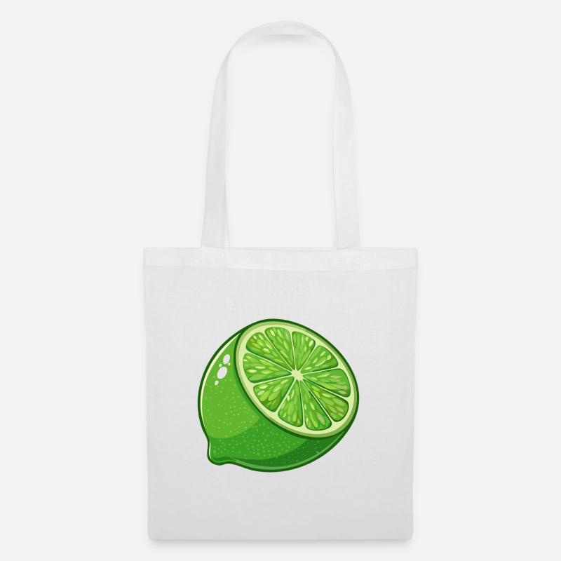 Lime Lime Fruit Fruit Fruits Drawing - Tote Bag - white