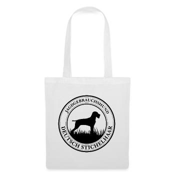 Deutsch Stichelhaar Jagdgebrauchshund Jagdhunde - Stoffbeutel - Weiß - Vorne