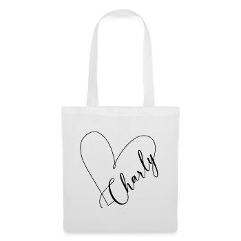 Charly Name Heart Line - Tote Bag - white - Front