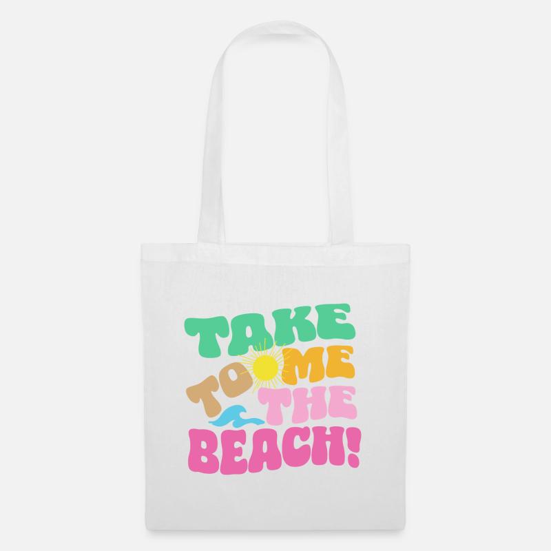 Emmenez-moi à la plage - Sac en tissu - blanc