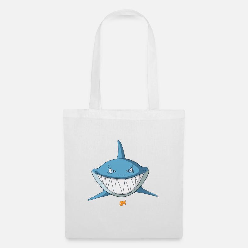 Shark comic grins - fun - Tote Bag - white