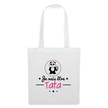 Future tata,bientôt tante - Sac en tissu - blanc - Devant