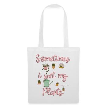 JARDINAGE I Parfois, je mouille mes plantes - Sac en tissu - blanc - Devant