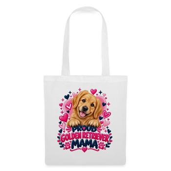 Stolzer Golden Retriever Mama - Stoffbeutel - Weiß - Vorne