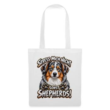 Australian Shepherd  - Stoffbeutel - Weiß - Vorne