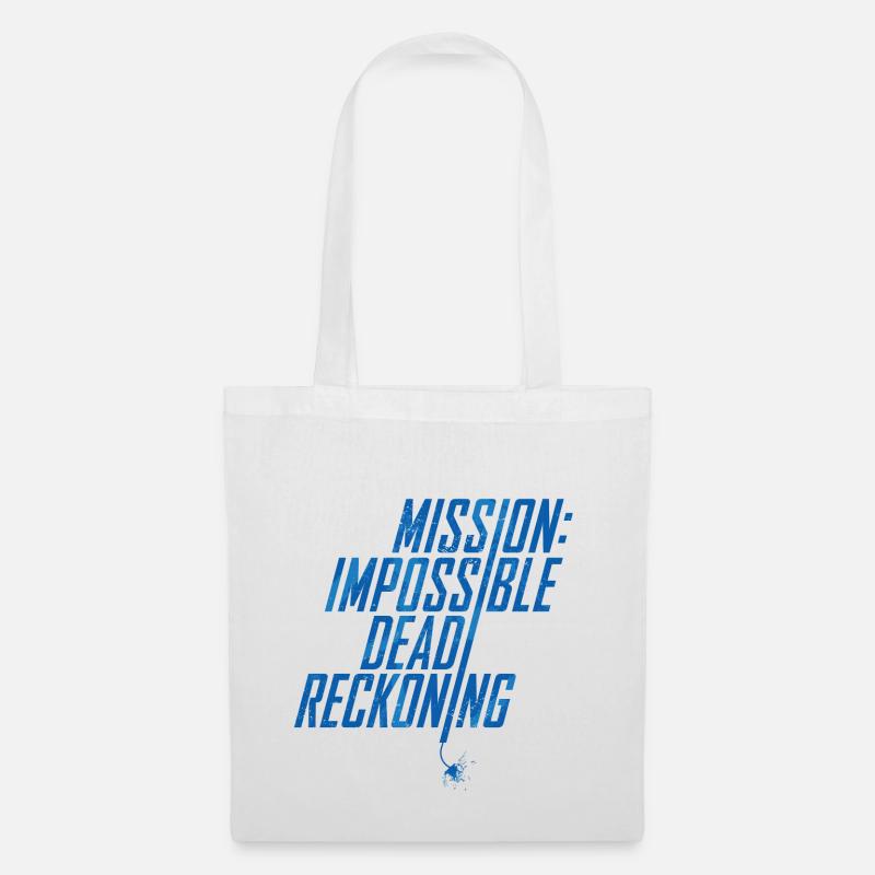 Mission Impossible Dead Reckoning Design In Blau - Stoffbeutel - Weiß