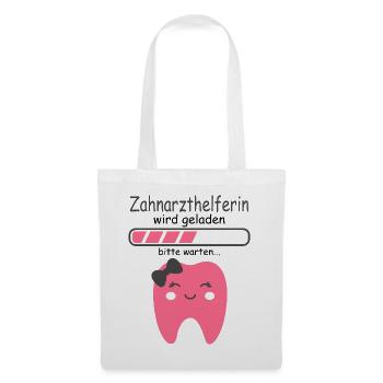 Zahnarzthelferin Ausbildung werden zukünftige Baby - Stoffbeutel - Weiß - Vorne