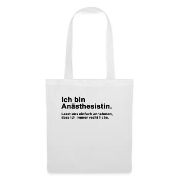 Anästhesistin Beruf Spruch Geschenk - Stoffbeutel - Weiß - Vorne