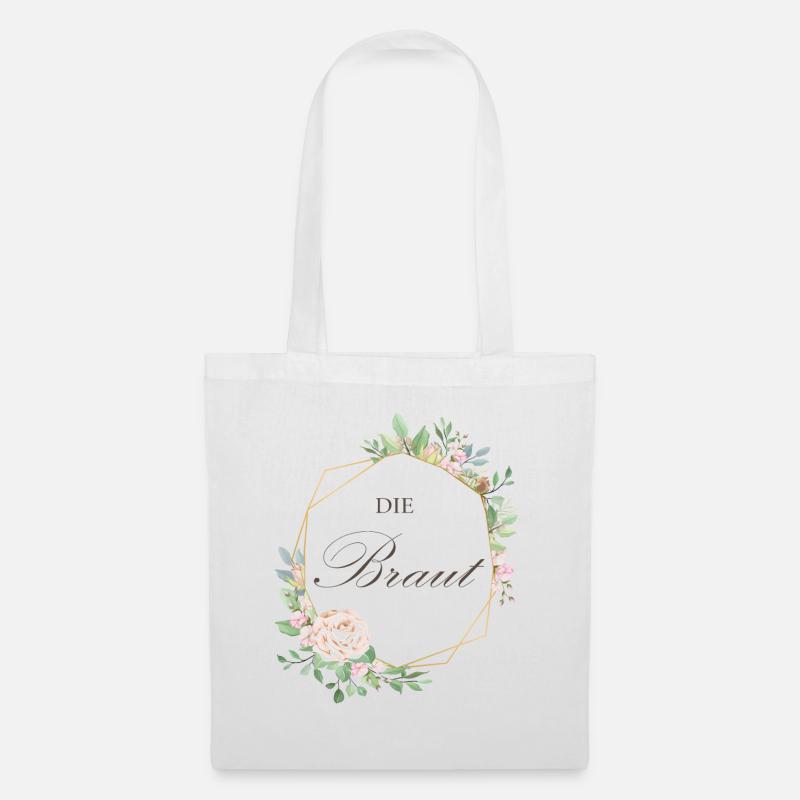 Die Braut - Boho Hochzeit JGA Heirat - Stoffbeutel - Weiß