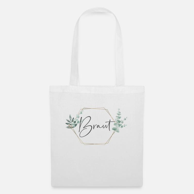 Braut Boho Bride JGA - Stoffbeutel - Weiß