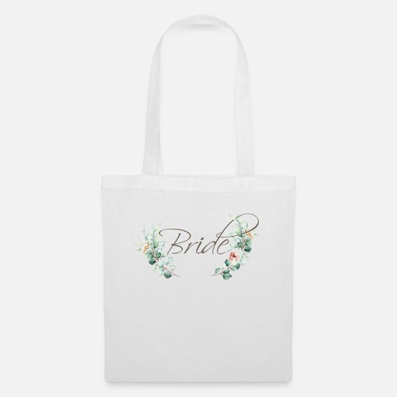 Bride Eucalyptus JGA - Stoffbeutel - Weiß