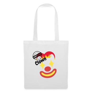 Costume de Clown rieur Carnaval Carnaval timbre - Sac en tissu - blanc - Devant