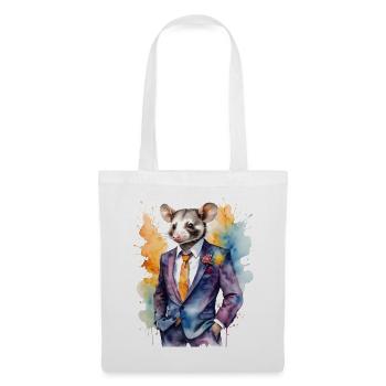 Costume Opossum Imprimé Animal Design Coloré - Sac en tissu - blanc - Devant