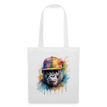 Casquette Gorilla Snapback Monkey Cool Animal Design Print - Sac en tissu - blanc - Devant