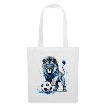 Löwe Fußball Bunt England Tier Design Print - Stoffbeutel - Weiß - Vorne