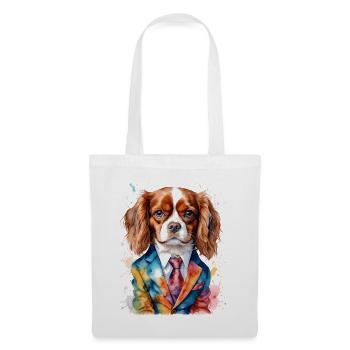 Cavalier King Charles Spaniel Costume Imprimé Chien - Sac en tissu - blanc - Devant