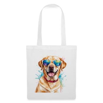 Lunettes de soleil Labrador Retriever Dog Design Print - Sac en tissu - blanc - Devant