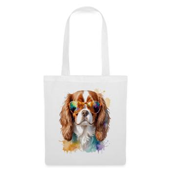 Lunettes de soleil Cavalier King Charles Spaniel Chien - Sac en tissu - blanc - Devant