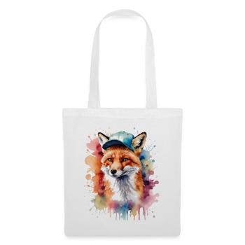 Casquette Fox Snapback Cool Animal Design Print - Sac en tissu - blanc - Devant