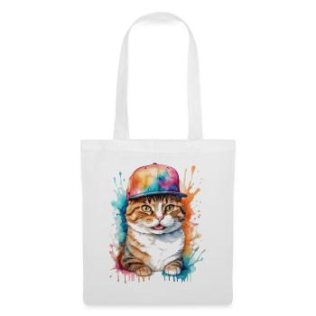 Casquette Snapback Coloré Imprimé Motif D’animal Drôle - Sac en tissu - blanc - Devant